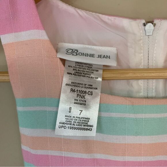 🆕 Bonnie Jean Dress 7 Striped Fit & Flare Party Holiday Formal Photoshoot Event - Picture 3 of 6